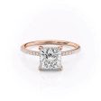 The Pave Kamellie Set With A 4 Carat Princess Moissanite For Cheap