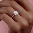 The Pave Kamellie Set With A 4 Carat Princess Moissanite For Cheap