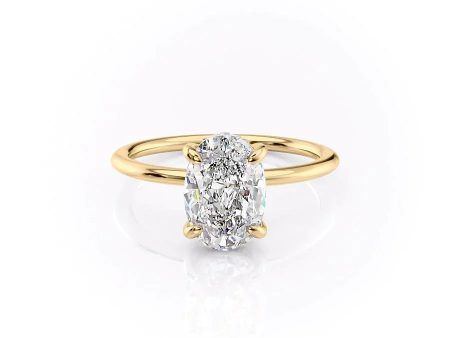 The Kamellie Set With A 4.5 Carat Oval Moissanite Online Hot Sale