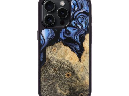 iPhone 16 Pro Wood Phone Case - Tadio (Blue, 743528) on Sale