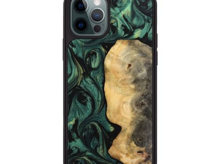 iPhone 12 Pro Max Wood Phone Case - Danilo (Green, 743935) Discount