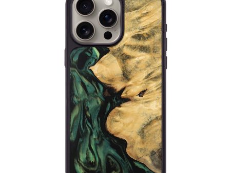 iPhone 15 Pro Max Wood Phone Case - Jamima (Green, 743925) For Cheap