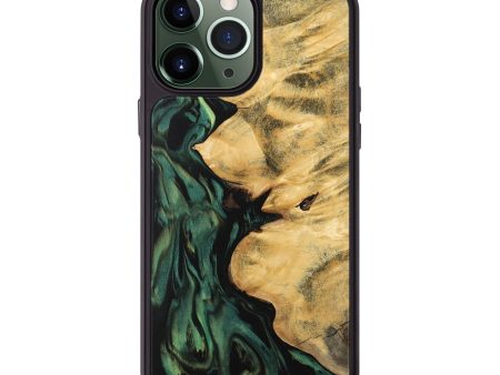 iPhone 13 Pro Max Wood Phone Case - Jamima (Green, 743925) For Sale