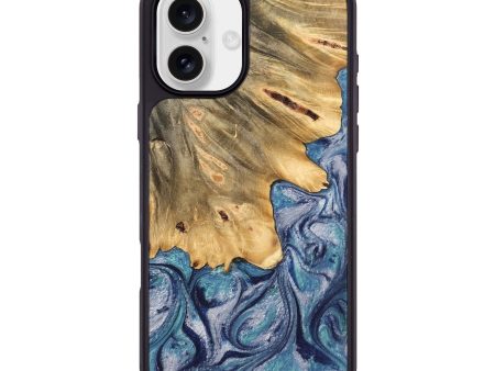 iPhone 16 Plus Wood Phone Case - Tillman (Blue, 744010) Online now