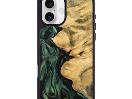 iPhone 16 Plus Wood Phone Case - Jamima (Green, 743925) on Sale