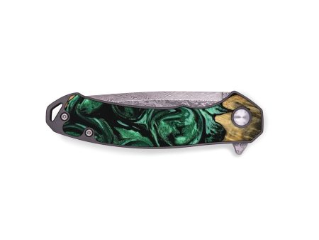 EDC Wood Pocket Knife - Aigneis (Green, 744028) Sale