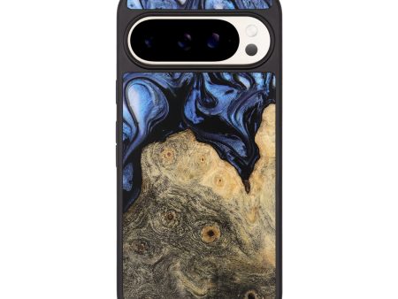 Pixel 9 Pro Wood Phone Case - Tadio (Blue, 743528) Fashion