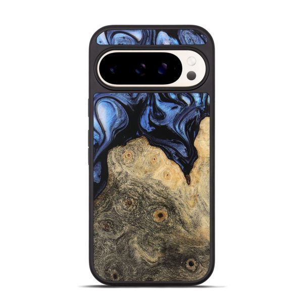 Pixel 9 Pro Wood Phone Case - Tadio (Blue, 743528) Fashion