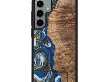 Galaxy S24 Plus Wood Phone Case - Chong (Teal & Gold, 743070) For Sale