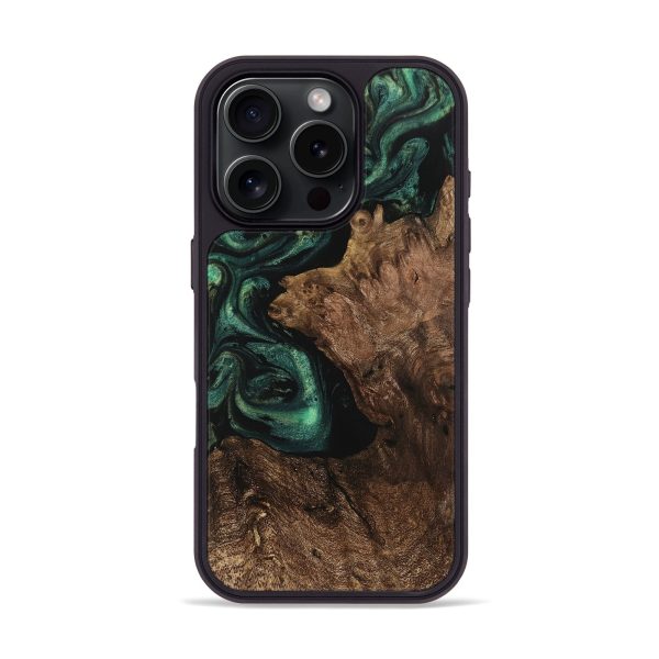 iPhone 16 Pro Wood Phone Case - Bart (Green, 742849) Online Hot Sale