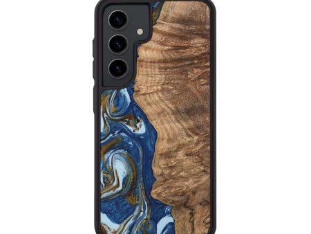 Galaxy S24 Wood Phone Case - Chong (Teal & Gold, 743070) Online