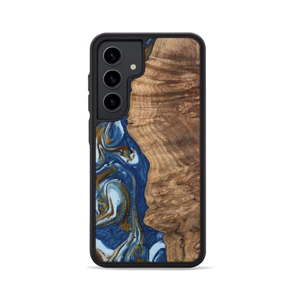 Galaxy S24 Wood Phone Case - Chong (Teal & Gold, 743070) Online