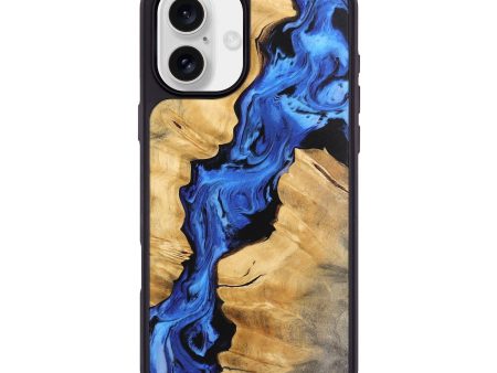 iPhone 16 Plus Wood Phone Case - Danika (Blue, 743817) For Sale