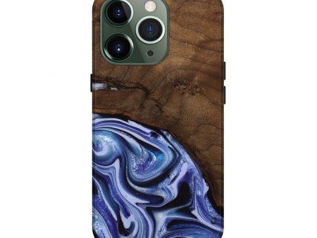 iPhone 13 Pro Wood Live Edge Phone Case - Livia (Blue, 742595) on Sale