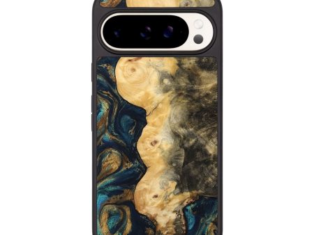 Pixel 9 Pro Wood Phone Case - Hamp (Teal & Gold, 743422) Cheap