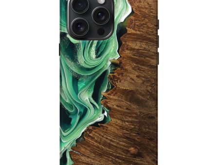 iPhone 16 Pro Max Wood Live Edge Phone Case - Arlyn (Green, 742977) Cheap