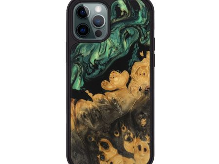 iPhone 12 Pro Wood Phone Case - Benetta (Green, 743820) Online now