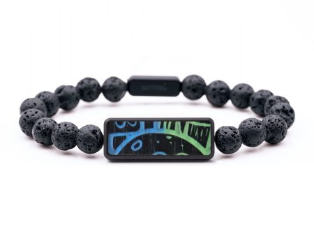 Lava Bead Wood Bracelet - Bernard (Pattern, 743737) Sale