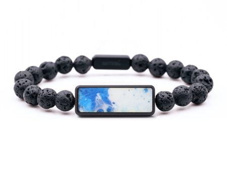 Lava Bead Wood Bracelet - Lacy (Coastal, 742902) on Sale