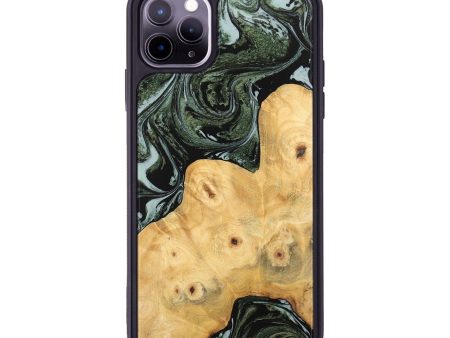 iPhone 11 Pro Max Wood Phone Case - Donia (Green, 743804) Discount