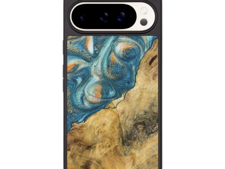 Pixel 9 Pro XL Wood Phone Case - Leopold (Teal & Gold, 743460) Cheap