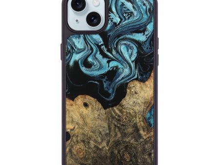 iPhone 15 Plus Wood Phone Case - Callum (Blue, 744035) Hot on Sale