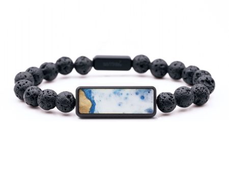 Lava Bead Wood Bracelet - Opal (Coastal, 742904) Supply