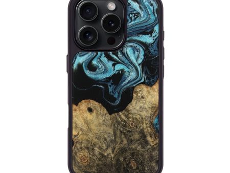 iPhone 16 Pro Wood Phone Case - Callum (Blue, 744035) For Cheap