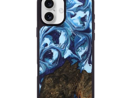 iPhone 16 Plus Wood Phone Case - Alannah (Blue, 742660) on Sale