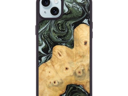 iPhone 15 Plus Wood Phone Case - Donia (Green, 743804) For Sale