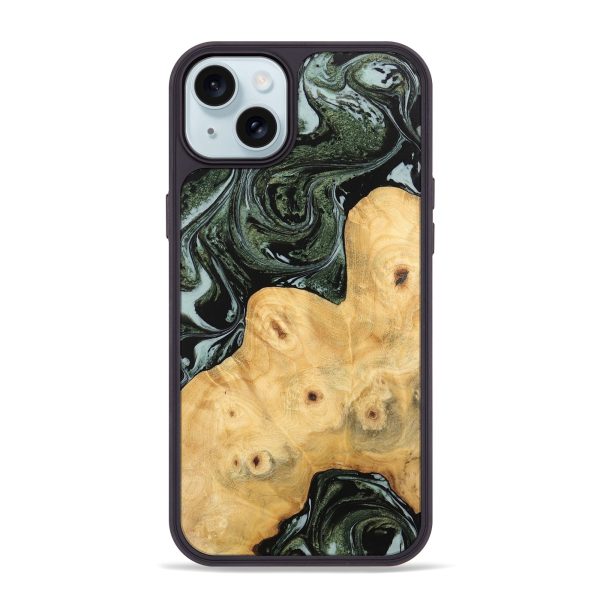 iPhone 15 Plus Wood Phone Case - Donia (Green, 743804) For Sale