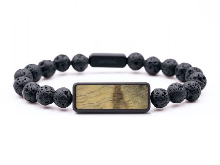 Lava Bead Wood Bracelet - Alayna (Wood Burl, 743750) Online Hot Sale