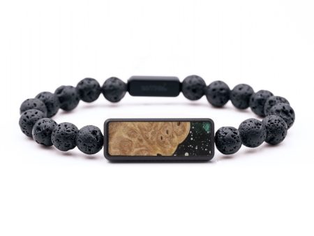 Lava Bead Wood Bracelet - Kenny (Cosmos, 742889) For Sale