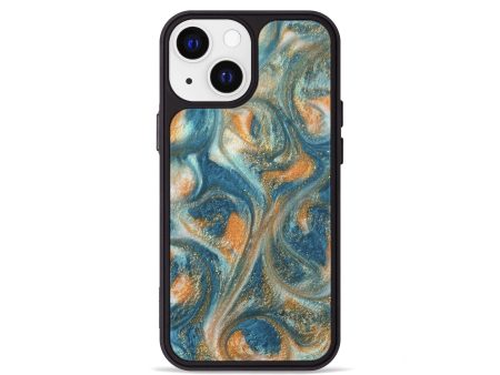 iPhone 13 mini ResinArt Phone Case - Rosco (Teal & Gold, 743444) Online Sale