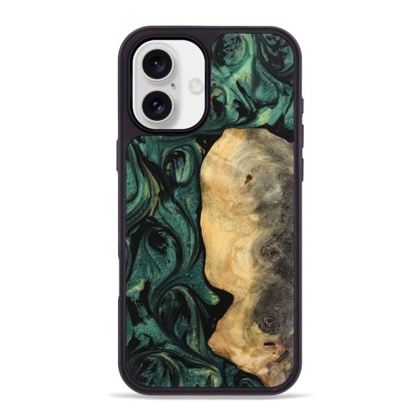 iPhone 16 Plus Wood Phone Case - Danilo (Green, 743935) Online Sale