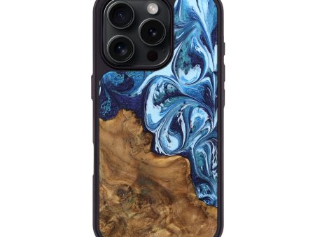 iPhone 16 Pro Wood Phone Case - Destin (Blue, 742846) Sale