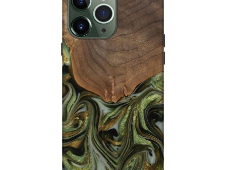 iPhone 13 Pro Max Wood Live Edge Phone Case - Caralie (Green, 742573) Discount