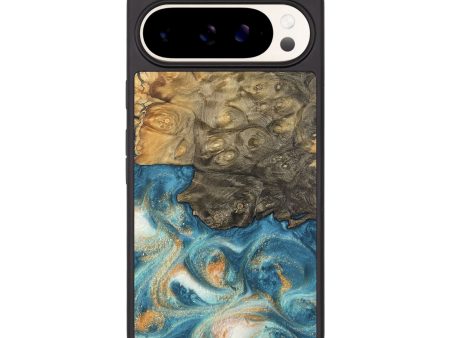 Pixel 9 Pro XL Wood Phone Case - Tildy (Teal & Gold, 743433) For Cheap