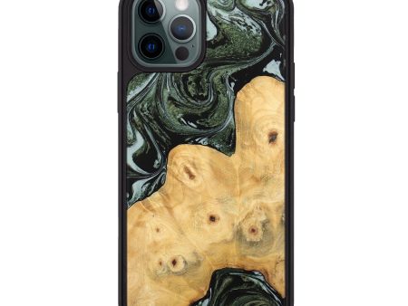 iPhone 12 Pro Max Wood Phone Case - Donia (Green, 743804) Online Hot Sale