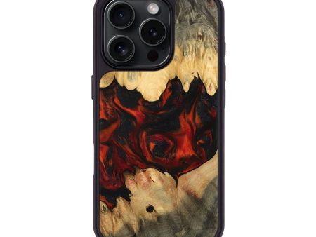 iPhone 16 Pro Wood Phone Case - Vernell (Red, 743316) Discount