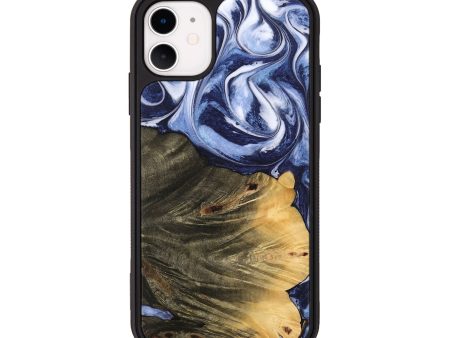 iPhone 11 Wood Phone Case - Jeana (Blue, 742682) Online