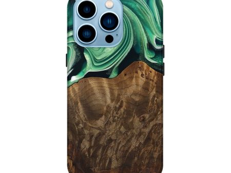 iPhone 14 Pro Wood Live Edge Phone Case - Piper (Green, 742978) Online