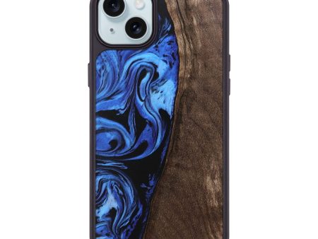 iPhone 15 Plus Wood Phone Case - April (Blue, 743789) Online Hot Sale