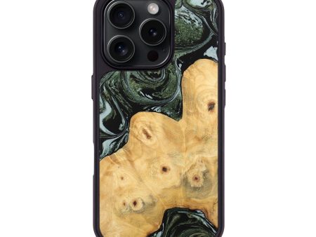 iPhone 16 Pro Wood Phone Case - Donia (Green, 743804) Sale