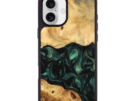 iPhone 16 Plus Wood Phone Case - Neveah (Green, 743959) Discount