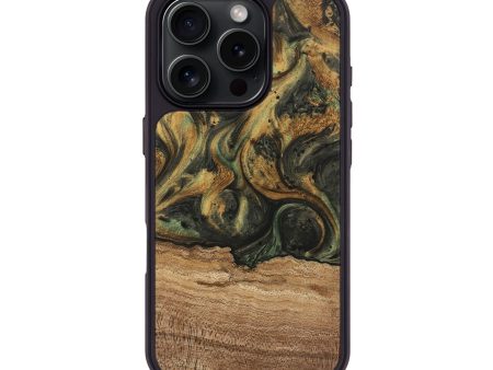 iPhone 16 Pro Wood Phone Case - Tidwell (Green, 743075) Supply