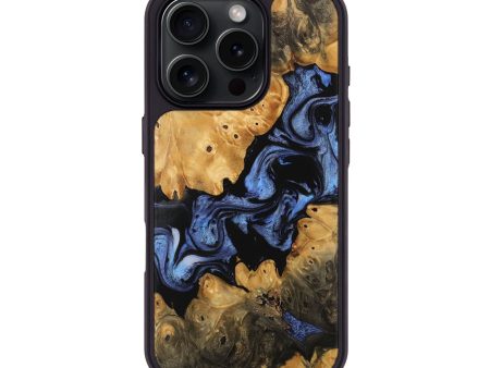 iPhone 16 Pro Wood Phone Case - Ardyce (Blue, 743548) For Sale