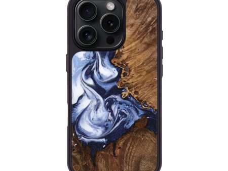 iPhone 16 Pro Wood Phone Case - Dink (Blue, 742662) Discount