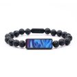 Lava Bead Wood Bracelet - Willa (Blue, 742909) Fashion