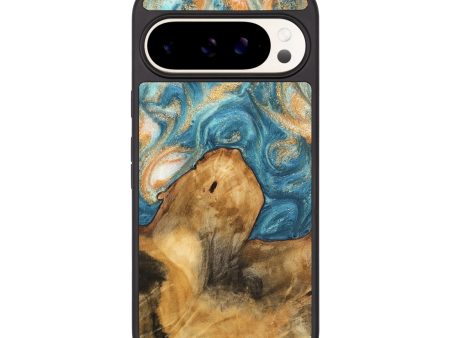 Pixel 9 Pro Wood Phone Case - Kendal (Teal & Gold, 743442) Online now